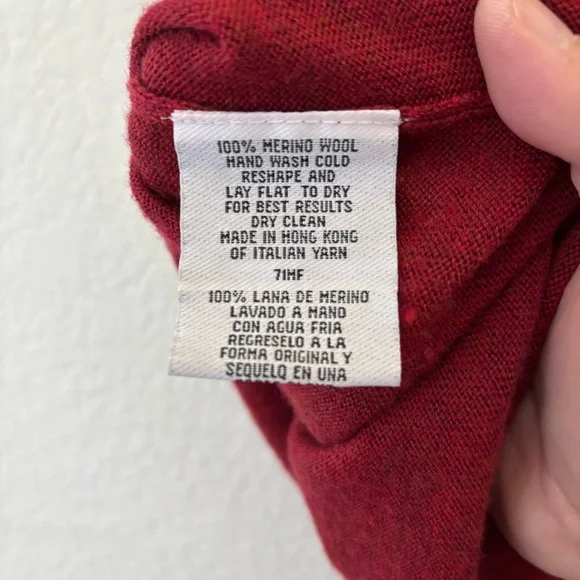 Eileen Fisher maroon 100% Merino wool tank top sleeveless size medium - Picture 4 of 4